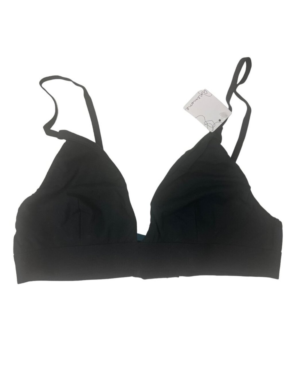 Anemone Black Jersey Triangle Bralette